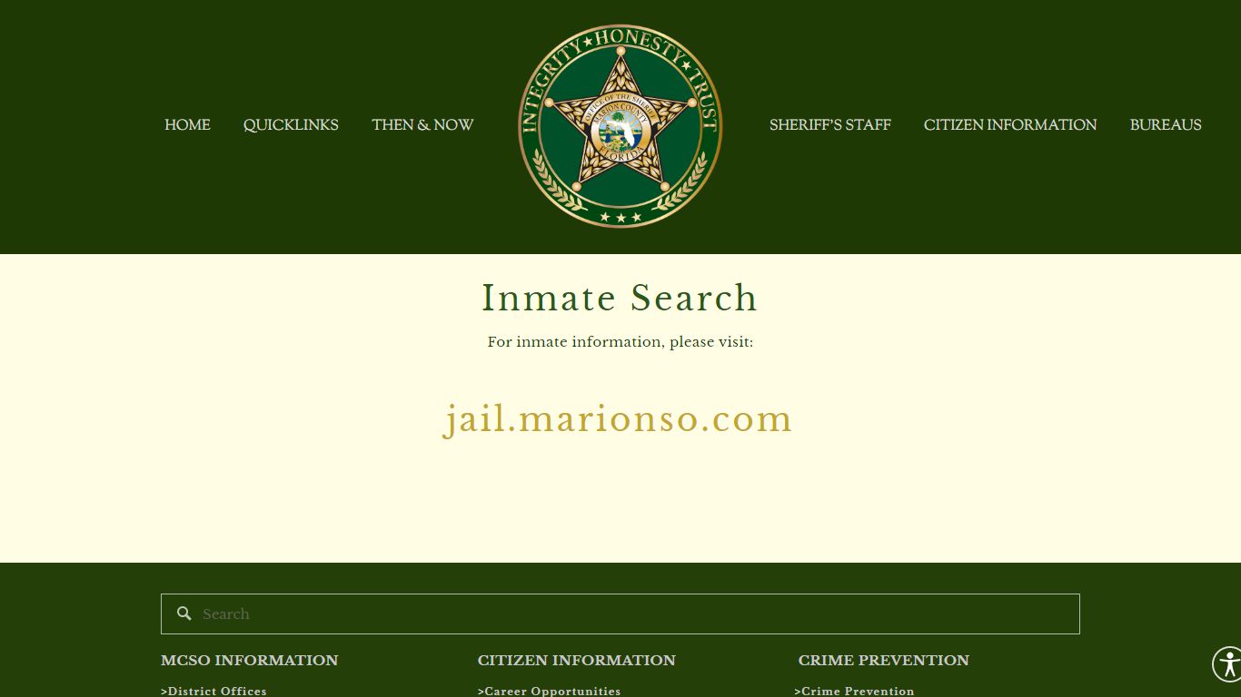 INMATE SEARCH — Marion County Sheriff's Office